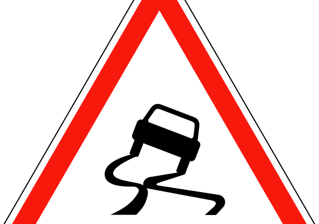 Génolhac ⇄ Alès : Danger , route glissante